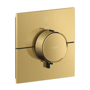 AXOR ShowerSelect ID Thermostat for concealed installation for 1 function square, Polished Gold Optic