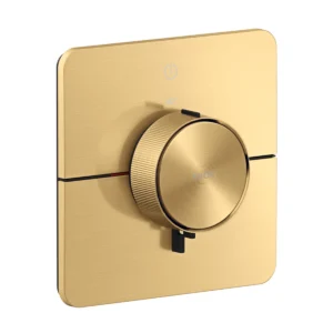 AXOR ShowerSelect ID Thermostat for concealed installation for 1 function soft cube, Brushed Gold Optic