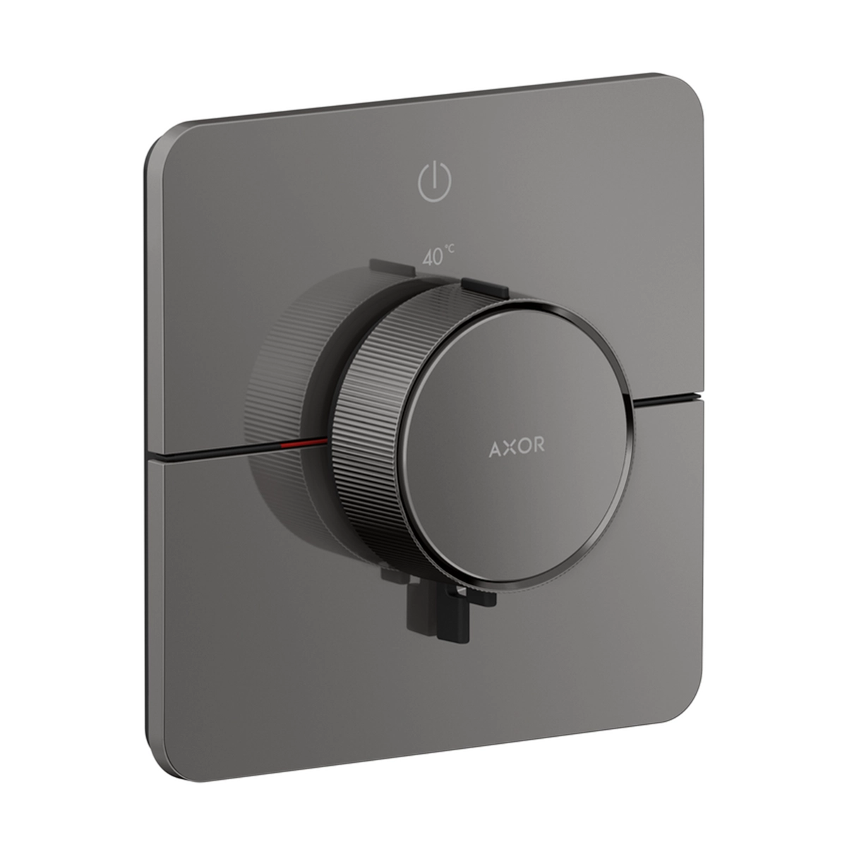 AXOR ShowerSelect ID Thermostat for concealed installation for 1 function soft cube, Polished Black Chrome