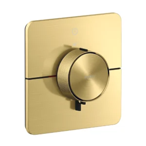 AXOR ShowerSelect ID Thermostat for concealed installation for 1 function soft cube, Brushed Brass