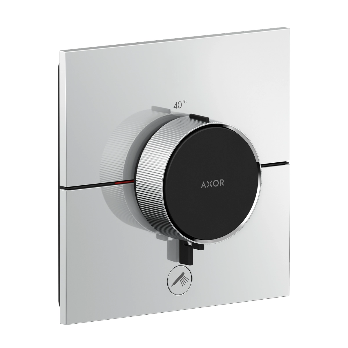 AXOR ShowerSelect ID Thermostat HighFlow for concealed installation square for 1 function, Chrome