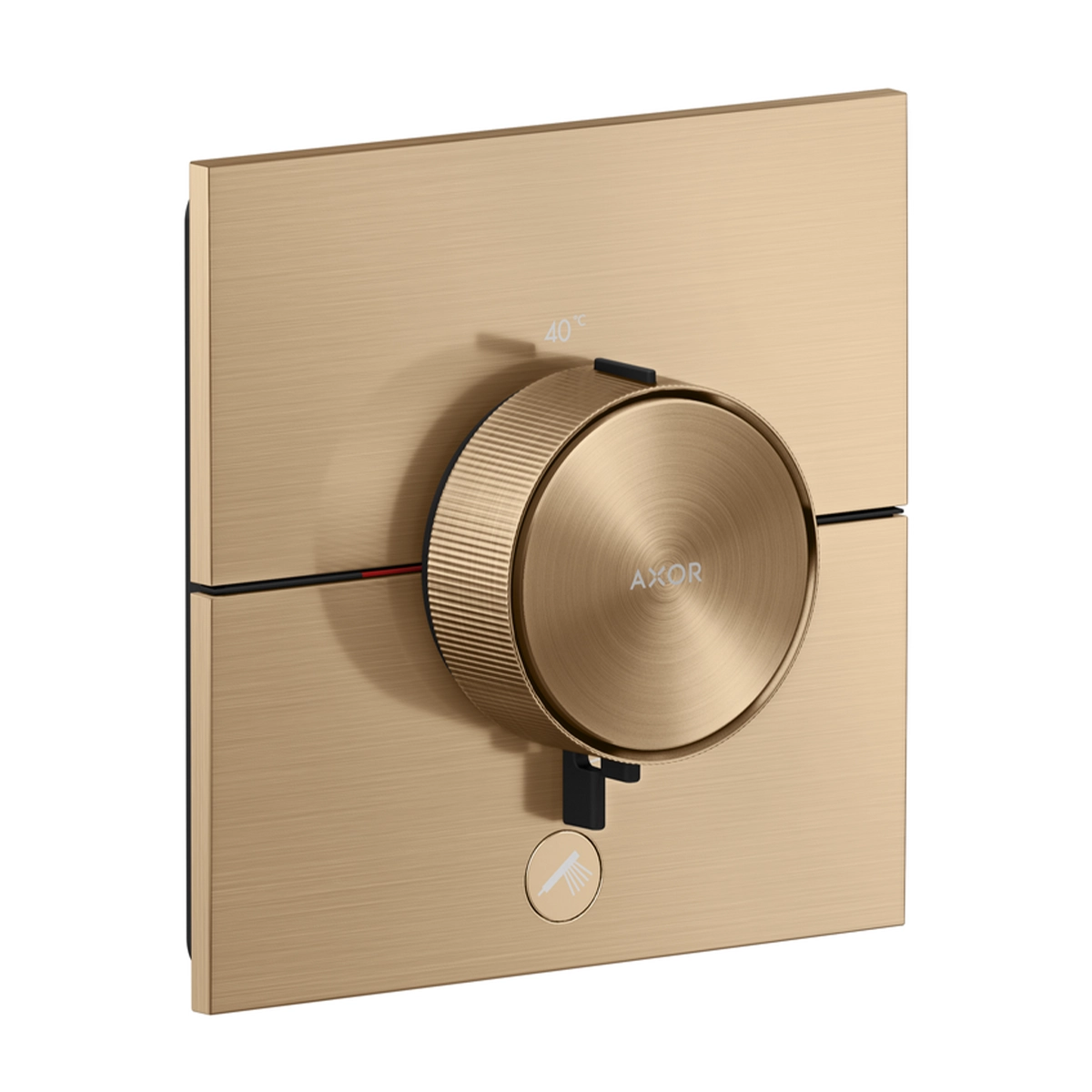 AXOR ShowerSelect ID Thermostat HighFlow for concealed installation square for 1 function, Brushed Bronze