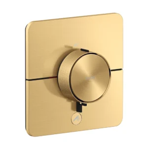 AXOR ShowerSelect ID Thermostat Highflow for concealed installation soft cube for 1 function, Brushed Gold Optic
