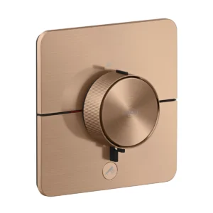 AXOR ShowerSelect ID Thermostat Highflow for concealed installation soft cube for 1 function, Brushed Red Gold