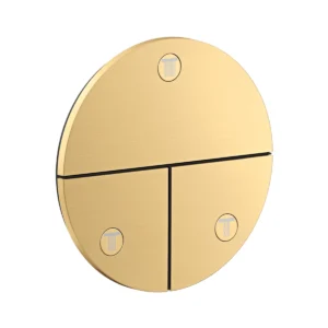 AXOR ShowerSelect ID Valve for concealed installation round for 3 functions, Brushed Gold Optic