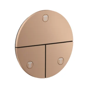 AXOR ShowerSelect ID Valve for concealed installation round for 3 functions, Polished Red Gold
