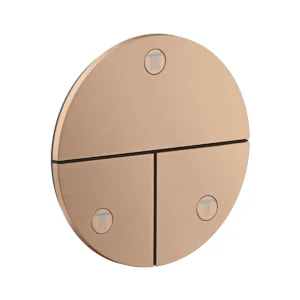 AXOR ShowerSelect ID Valve for concealed installation round for 3 functions, Brushed Red Gold