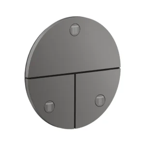 AXOR ShowerSelect ID Valve for concealed installation round for 3 functions, Polished Black Chrome