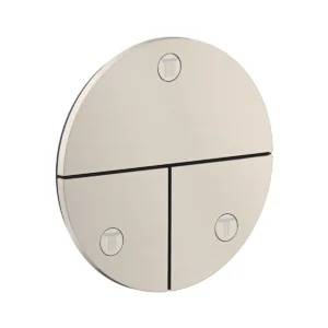 AXOR ShowerSelect ID Valve for concealed installation round for 3 functions, Stainless Steel Optic