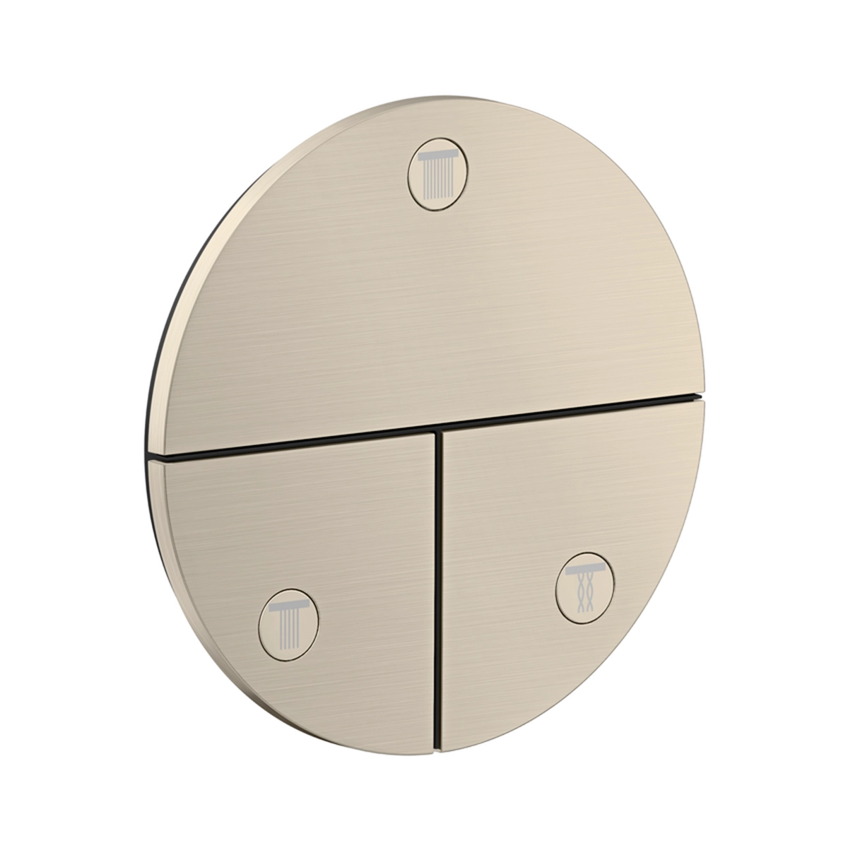 AXOR ShowerSelect ID Valve for concealed installation round for 3 functions, Brushed Nickel