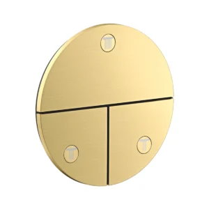 AXOR ShowerSelect ID Valve for concealed installation round for 3 functions, Brushed Brass