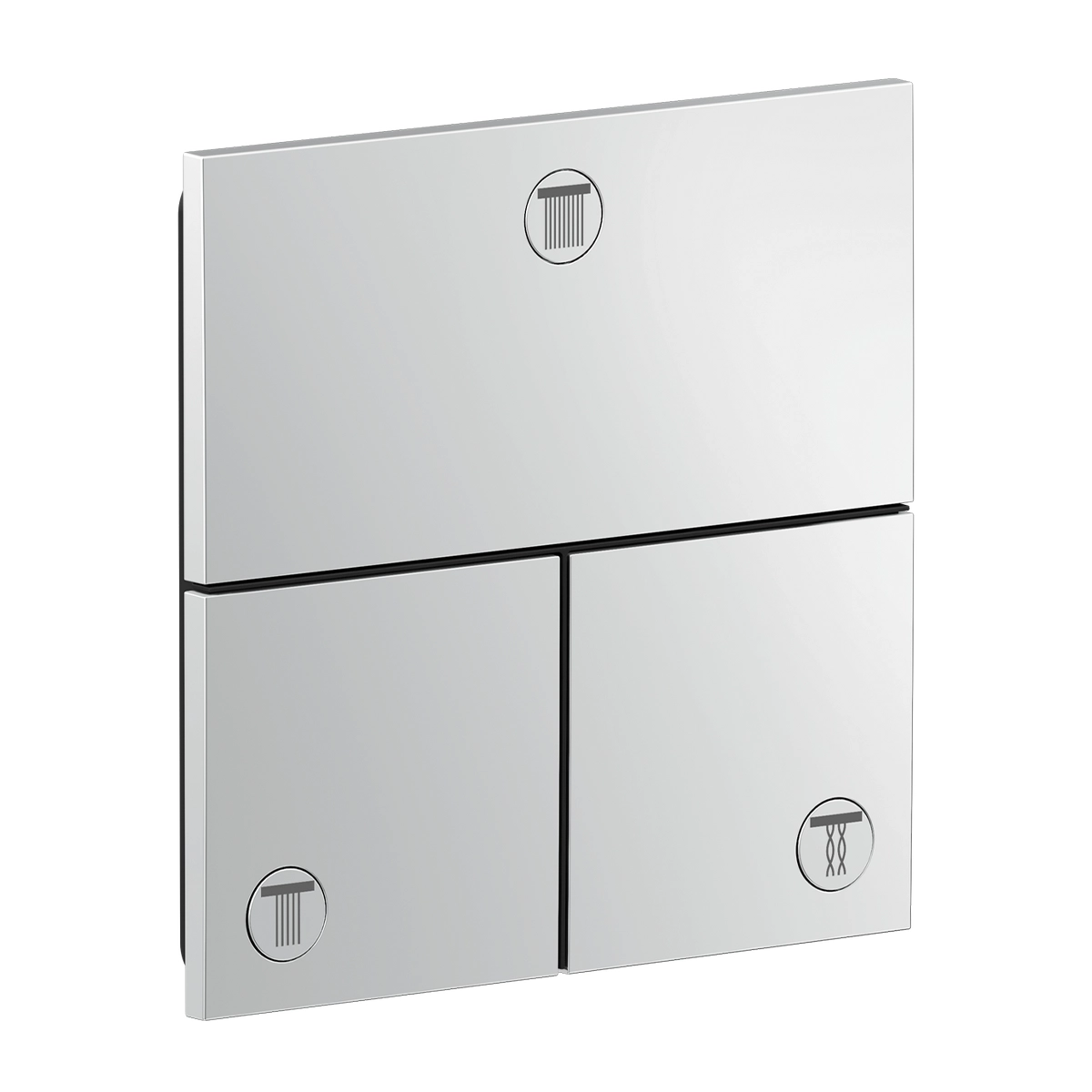 AXOR ShowerSelect ID Valve for concealed installation square for 3 functions, Chrome
