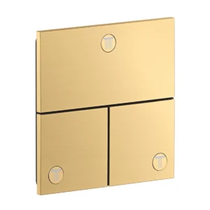 AXOR ShowerSelect ID Valve for concealed installation square for 3 functions, Brushed Gold Optic