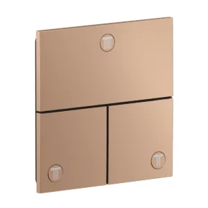 AXOR ShowerSelect ID Valve for concealed installation square for 3 functions, Polished Red Gold