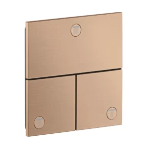 AXOR ShowerSelect ID Valve for concealed installation square for 3 functions, Brushed Red Gold