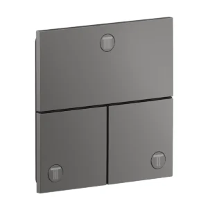 AXOR ShowerSelect ID Valve for concealed installation square for 3 functions, Polished Black Chrome