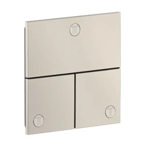 AXOR ShowerSelect ID Valve for concealed installation square for 3 functions, Stainless Steel Optic
