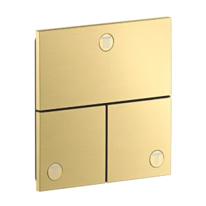 AXOR ShowerSelect ID Valve for concealed installation square for 3 functions, Brushed Brass