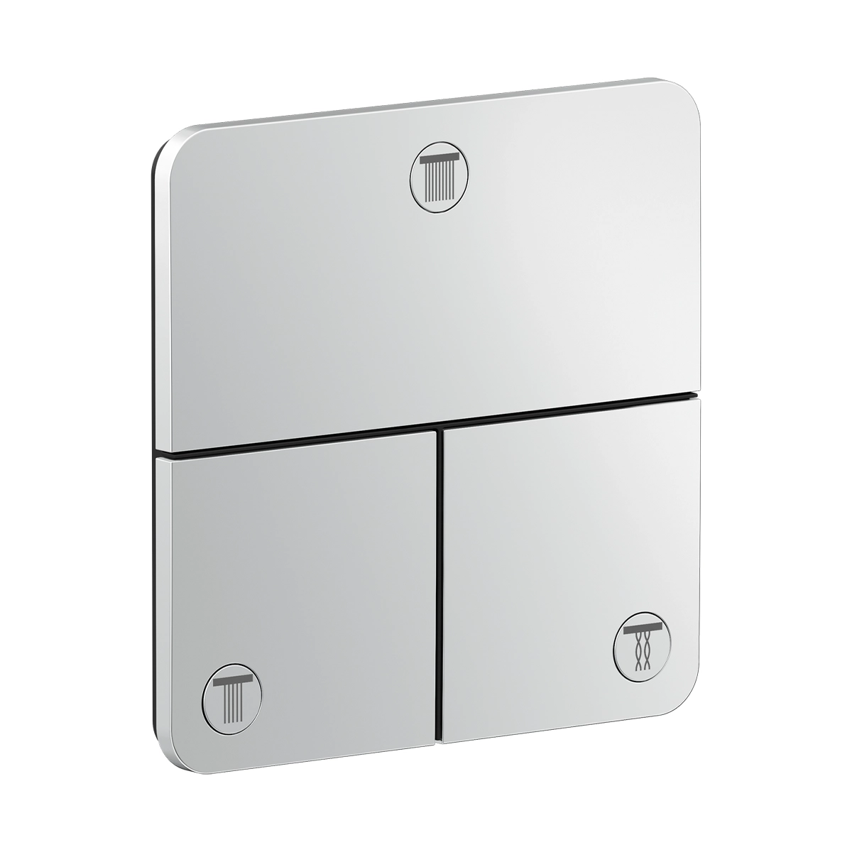 AXOR ShowerSelect ID Valve for concealed installation softsquare for 3 functions, Chrome
