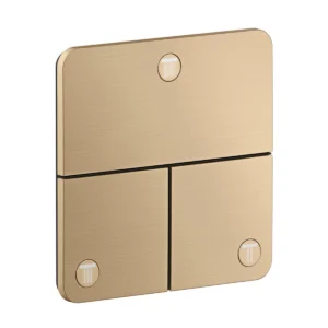 AXOR ShowerSelect ID Valve for concealed installation softsquare for 3 functions, Brushed Bronze
