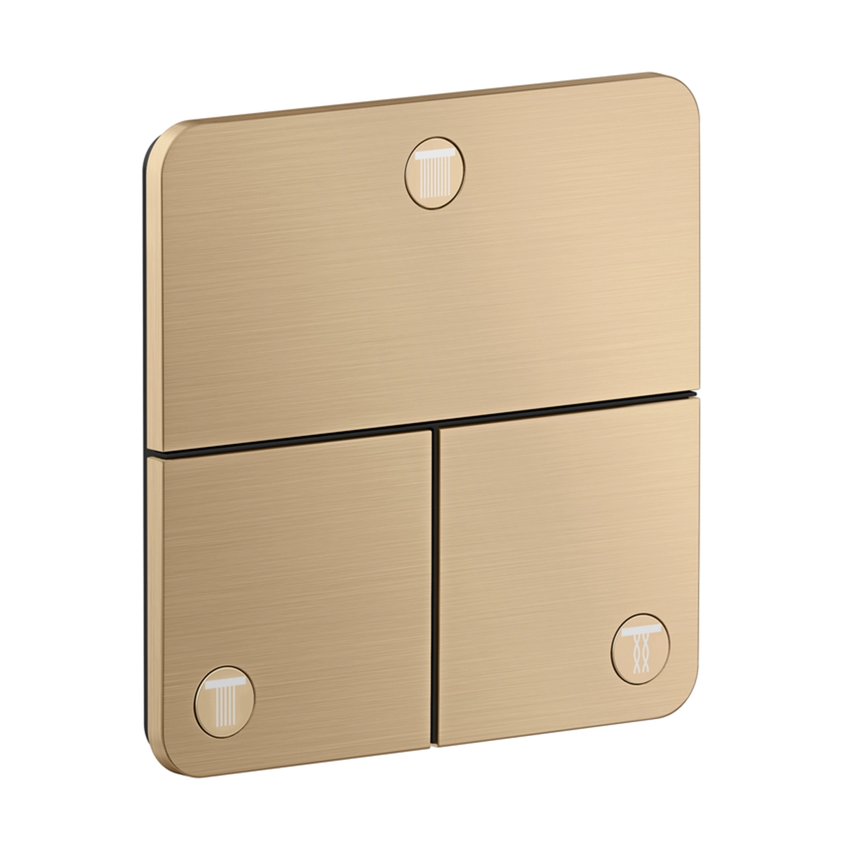AXOR ShowerSelect ID Valve for concealed installation softsquare for 3 functions, Brushed Bronze