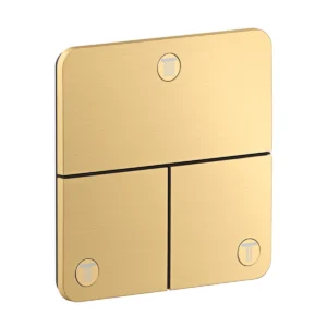 AXOR ShowerSelect ID Valve for concealed installation softsquare for 3 functions, Brushed Gold Optic
