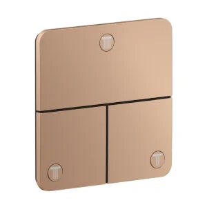 AXOR ShowerSelect ID Valve for concealed installation softsquare for 3 functions, Polished Red Gold