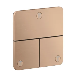 AXOR ShowerSelect ID Valve for concealed installation softsquare for 3 functions, Brushed Red Gold