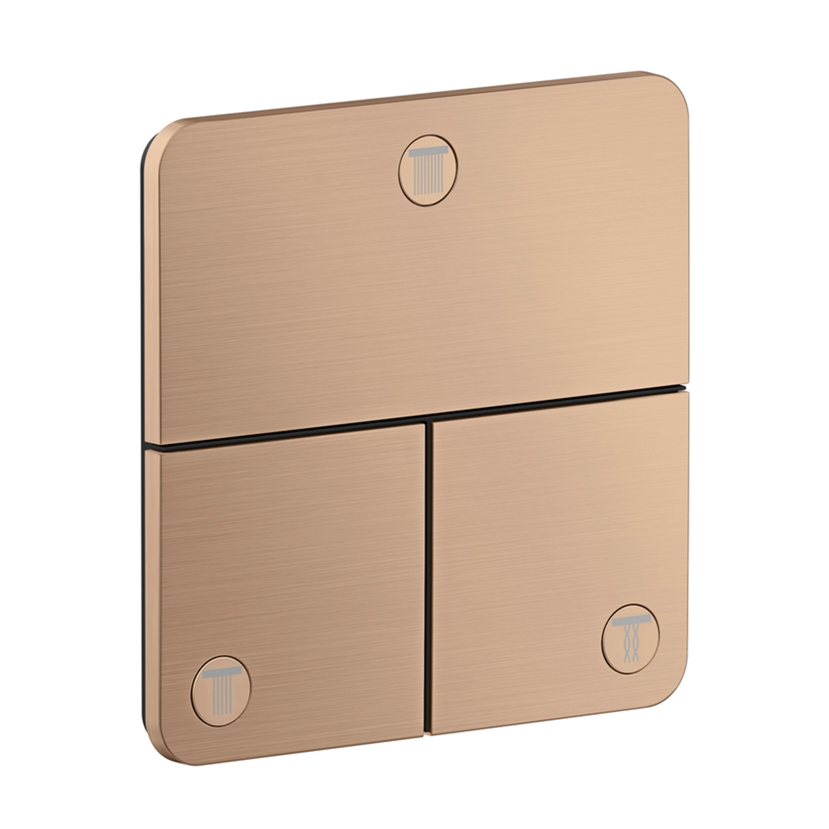 AXOR ShowerSelect ID Valve for concealed installation softsquare for 3 functions, Brushed Red Gold