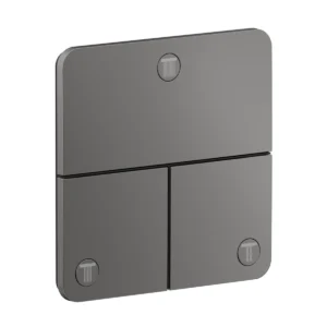AXOR ShowerSelect ID Valve for concealed installation softsquare for 3 functions, Polished Black Chrome