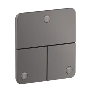 AXOR ShowerSelect ID Valve for concealed installation softsquare for 3 functions, Brushed Black Chrome