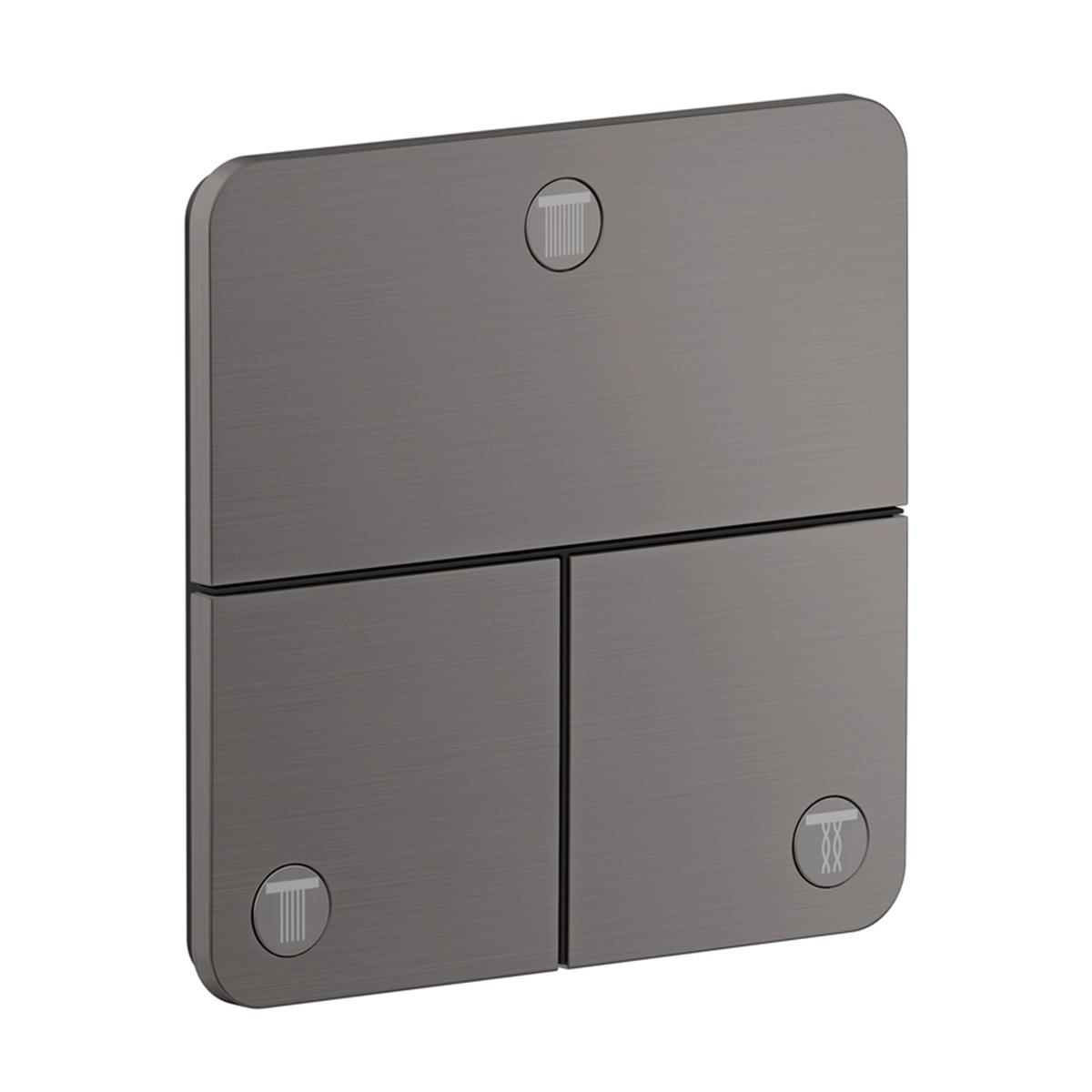 AXOR ShowerSelect ID Valve for concealed installation softsquare for 3 functions, Brushed Black Chrome