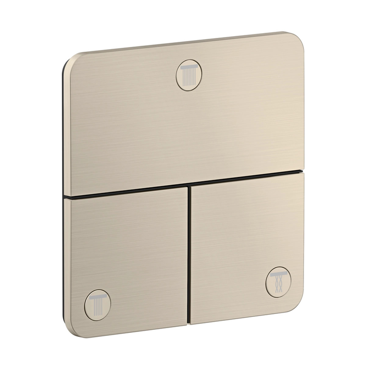 AXOR ShowerSelect ID Valve for concealed installation softsquare for 3 functions, Brushed Nickel
