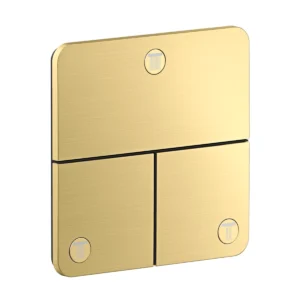 AXOR ShowerSelect ID Valve for concealed installation softsquare for 3 functions, Brushed Brass