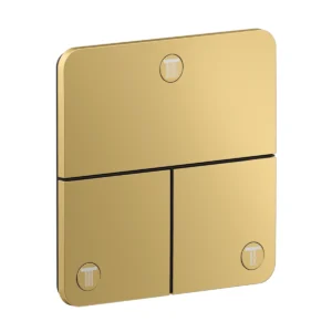 AXOR ShowerSelect ID Valve for concealed installation softsquare for 3 functions, Polished Gold Optic