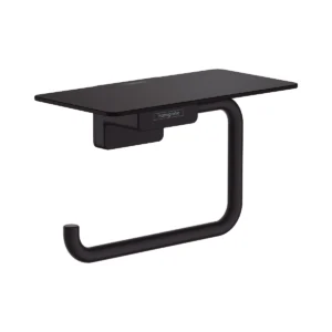 AddStoris Roll holder with shelf  Matt Black