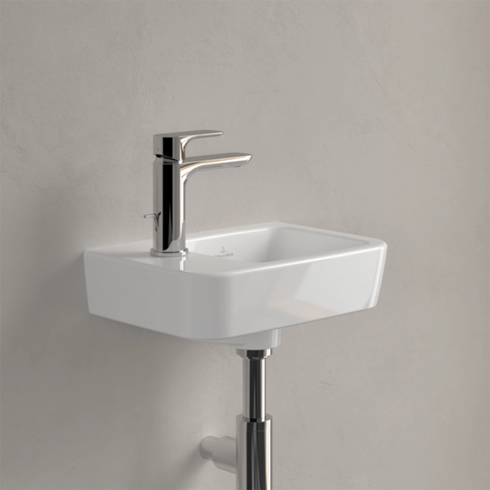 Villeroy & Boch O.novo Handwashbasin Compact, 360 x 250, White Alpin, with overflow - Image 2