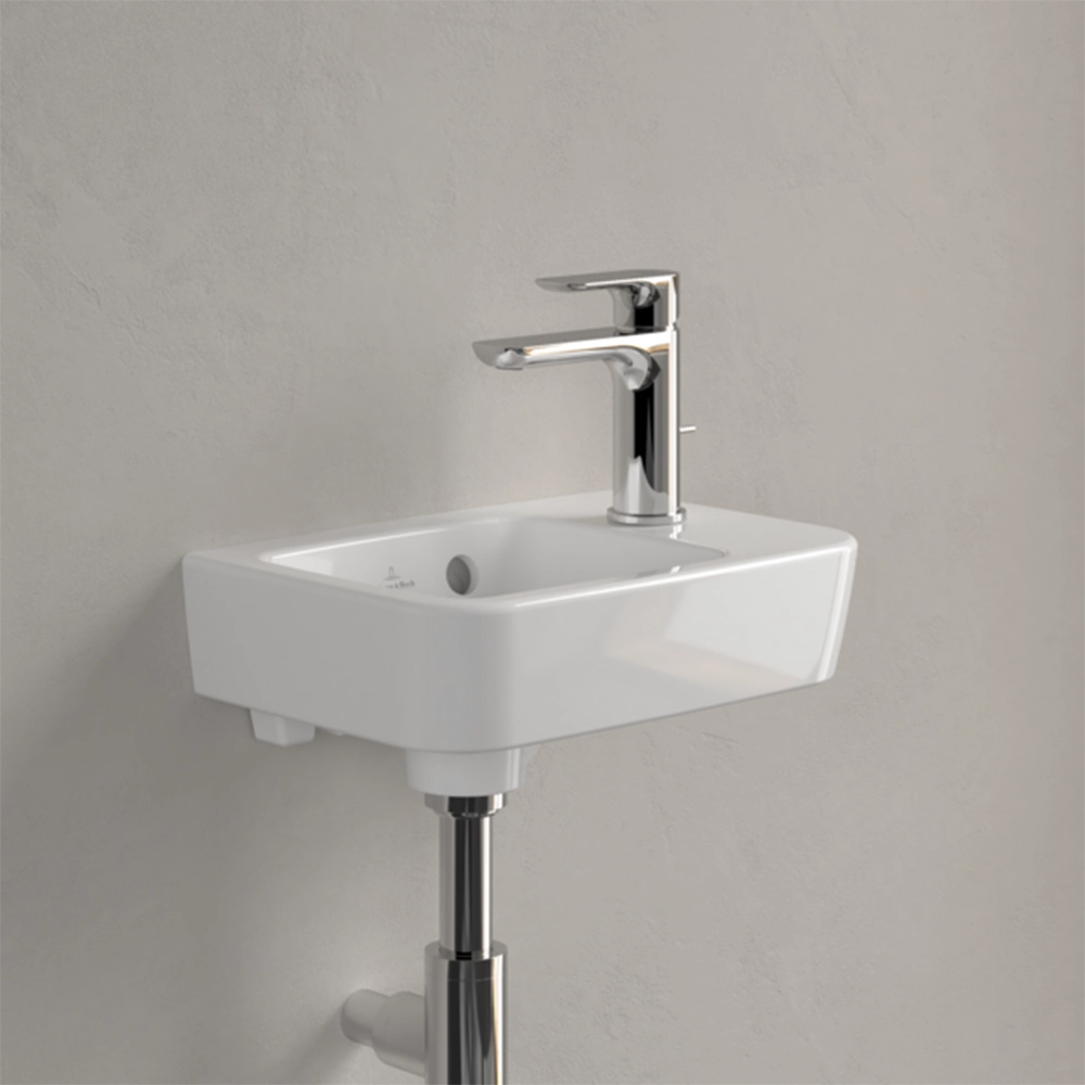 Villeroy & Boch O.novo Handwashbasin Compact, 360 x 250, White Alpin, with overflow - Image 3