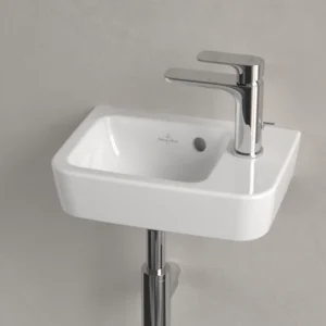 Villeroy & Boch O.novo Handwashbasin Compact, 360 x 250, White Alpin, with overflow