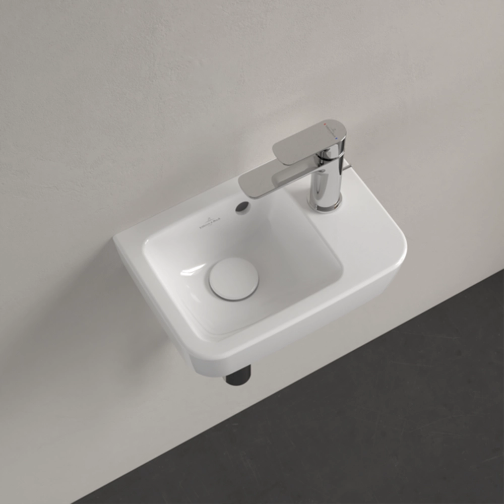 Villeroy & Boch O.novo Handwashbasin Compact, 360 x 250, White Alpin, with overflow - Image 5