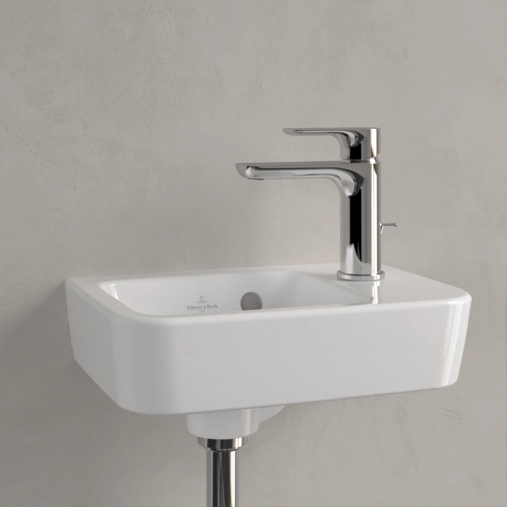 Villeroy & Boch O.novo Handwashbasin Compact, 360 x 250, White Alpin, with overflow - Image 4