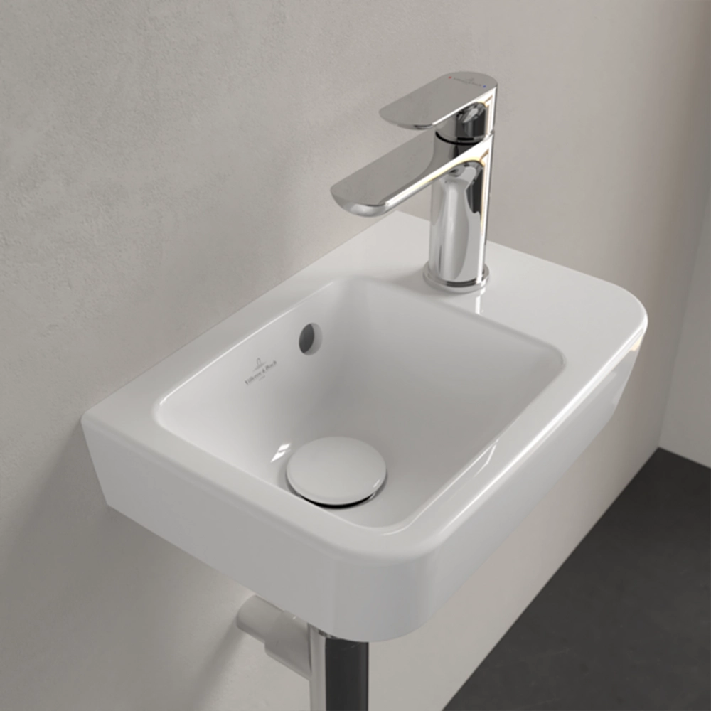 Villeroy & Boch O.novo Handwashbasin Compact, 360 x 250, White Alpin, with overflow - Image 2