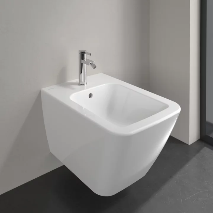 Villeroy & Boch Finion Bidet, wall-mounted, 375 x 320 mm, White Alpin CeramicPlus - Image 2