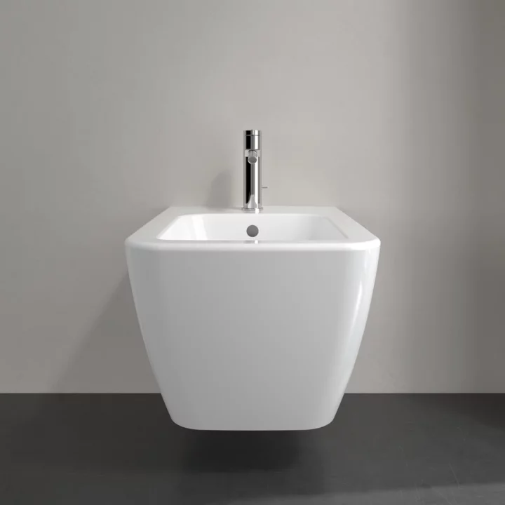 Villeroy & Boch Finion Bidet, wall-mounted, 375 x 320 mm, White Alpin CeramicPlus - Image 3