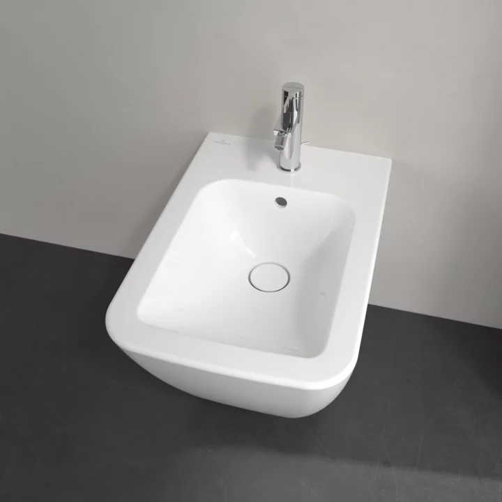 Villeroy & Boch Finion Bidet, wall-mounted, 375 x 320 mm, White Alpin CeramicPlus - Image 4