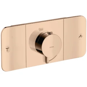 AXOR One Thermostatic module for concealed installation for 2 outlets - Polished Redgold