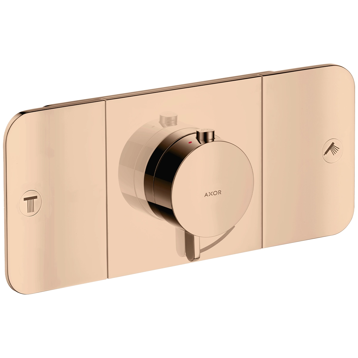 AXOR One Thermostatic module for concealed installation for 2 outlets - Polished Redgold