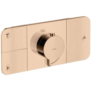 AXOR One Thermostatic module for concealed installation for 3 outlets - Polished Redgold