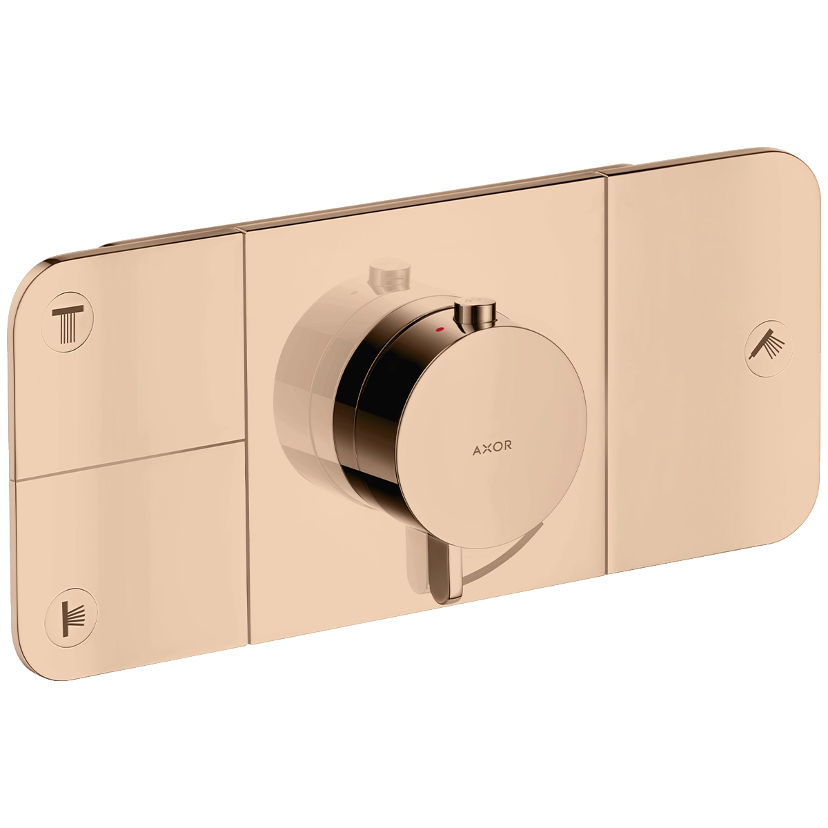 AXOR One Thermostatic module for concealed installation for 3 outlets - Polished Redgold