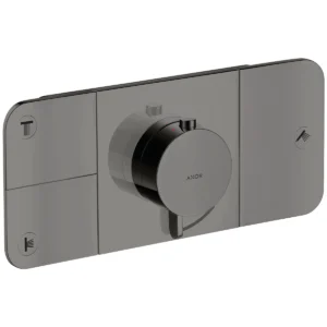 AXOR One Thermostatic module for concealed installation for 3 outlets - Polished Black Chrome